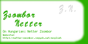 zsombor netter business card